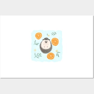 Hedgehog & Oranges Posters and Art